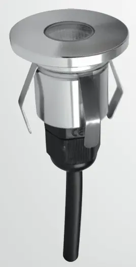 0120-LED EMPOT. P/ PISO ALUMINIO REDONDO POWER LED 1X1W