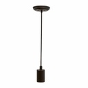 60SOCK044MVE27N/SOCK-VIN-044 SOCKET HIERRO NEGRO MATE C/CANOPE Y CABLE