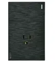 BF07-N PLACA PLANA 1 APAGADOR SENCILLO Y 1 CONTACTO 1.5M NEGRO FLAT