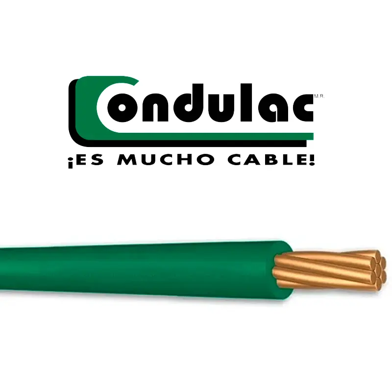 CAJA DE 100M CALIBRE 14 COLOR VERDE 814 CABLE THW 14 VERDE (C/100)