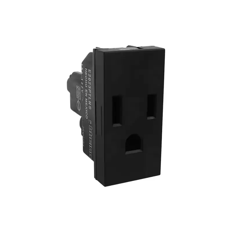 E2023PTLNS TOMA CORRIENTE 2P+T 15A 127-250V MODUS PRO NEGRO MATE