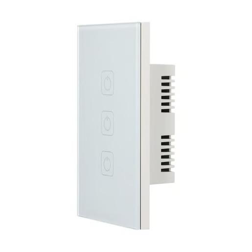 TSWIM3MVBTCW SWITCH TACTIL INTELIGENTE TRIPLE WIFI 240V CRISTAL+PC