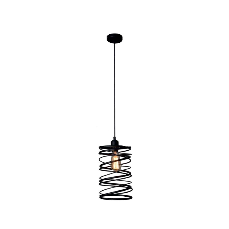 [SP] 1220-N LUMINARIO COLGANTE METAL NEGRO 1X60W E26