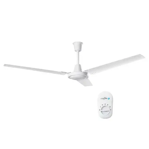 [92VENTI-075] 33200 VENTILADOR GRECO 56" SIN LUZ C/CONTROL DE PARED BLANCO