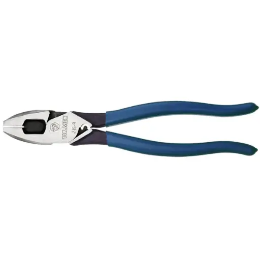 [37PINZA-012A] D215-9 PINZA P/ELECTRICISTA ALTA PALANCA C/JALADOR DE GUIA Y PONCHADOR