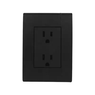 [07MODUS-065] E6028NPTLNS TOMA CORRIENTE DUPLEX 2P+T MODUS PRO NEGRO MATE