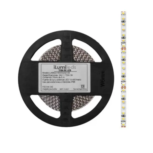 [IEELECT-154] LA662216WW242105 TIRA LED EXTRAPLANA 2216 5M 14.4W/M BC 24VCD IP66