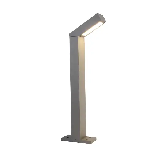 [14ILEDS-009] 0860-LED/GR MINIPOSTE DE ALUMINIO 9W. HIGH POWER LED CALIDO